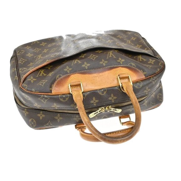 LOUIS VUITTON LV Logo Deauville Hand Bag Monogram Leather Brown - Picture 6 of 15